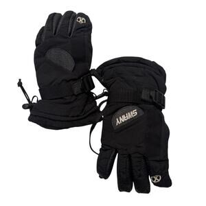 Swany Youth Black Insulated Snow Gloves Ski Snowboard Winter Gears Boys M 7 - 8